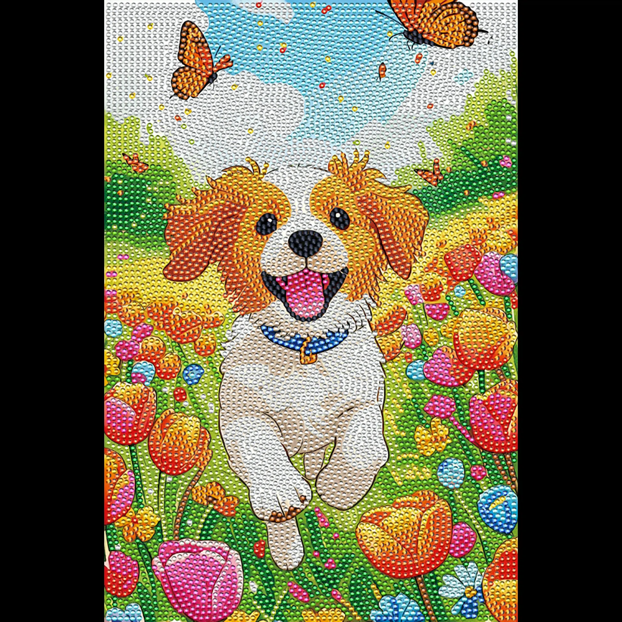 Puppy Diamond painting, Crystal Diamond Painting Kit, Frameless