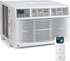 8000 BTU Window Air Conditioner with Remote Quiet AC Unit for Rooms up to 350 Sq Ft Smart Window AC with 3 Fan Speeds Eco Mode Sleep Mode 24H Timer Quick Installation