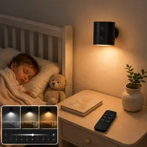 Indoor Metal Wall Sconce - Modern Dual-Head Dimmable Wall Lamp with 3 Adjustable Color Temperatures (Cool White, Natural Light, Warm Light) - Dimmable Night Lights for Hallway Bedroom bathroom Stairway led bedside table Lamp