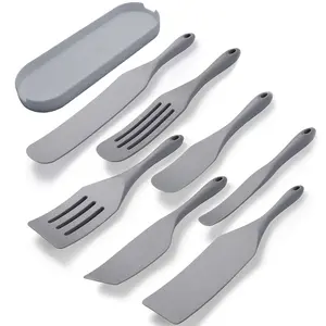 8/4 Piece, Silicone Spurtle Set, Silicone Spatula Set, Heat Resistant Cooking Utensil for Nonstick Cookware, Serving，Baking, Whisking, Smashing, Scooping, Spreading