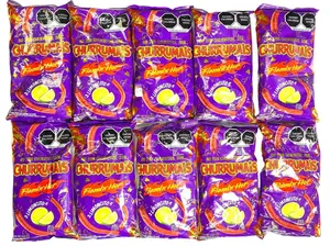 10 - PK Flamin' Hot Churrumais con Limonsito, Sabritas Chips - Traditional Mexican Chips, Citrus, Spicy - 70 GRAMS PER BAG - Mexican Chips - Sabritas Mexicanas - Papitas Mexicanas Snack Crunchy