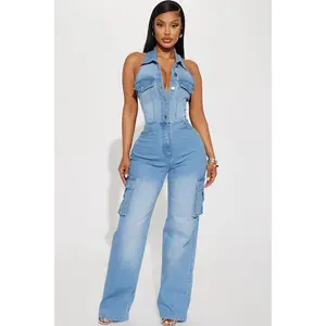 Madelaine Denim Jumpsuit - Denim