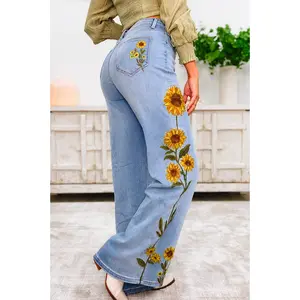 Ray Of Sunshine Sunflower Jeans