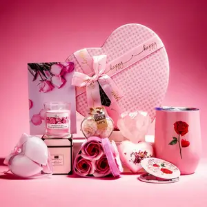 Valentine's Gifts for Girlfriend, Wife, Heart-shaped Gifts for Her, Valentine's Gift Baskets for Women, Unique Present for Wedding Engagement Anniversary Bulk Set