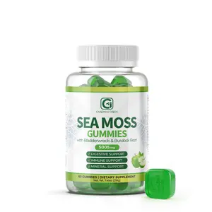 CGI-Green Green Apple Sea Moss Gummies | Wildcrafted Caribbean Sea Moss, Bladderwrack & Burdock Root