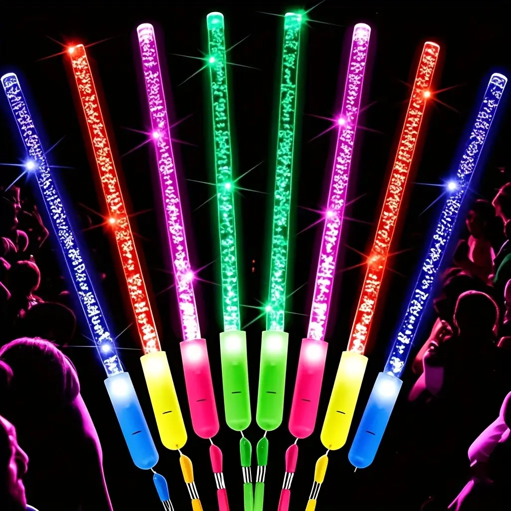 Baoblaze 36Pcs Acrylic Glow Stick Sets - Multicolor Flashing, 26x21x6 cm, Party Favor for Birthday, Outdoor Activities