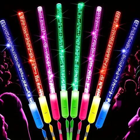 Baoblaze 36Pcs Acrylic Glow Stick Sets - Multicolor Flashing, 26x21x6 cm, Party Favor for Birthday, Outdoor Activities