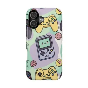 Kawaii Retro Game Pattern Phone Case Impact-Resistant Case | Cute Gameboy & Controllers,phone Case Suitable for Iphone 11/12/13/14/15/16/17 Pro Promax Plus Air and Samsung S22/S23/S24/S25 Plus Ultra Fe