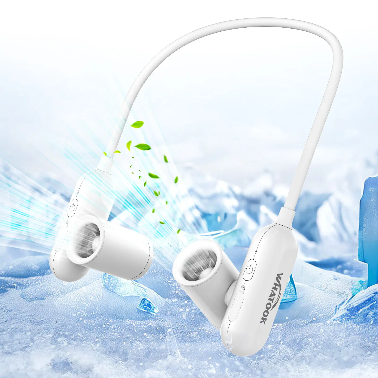 Portable Neck Fan - Adjustable 3 Speeds, Rechargeable Battery Operated, Lower Noise, Suitable for Sport, Office, Home, Travel