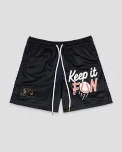 Keep It Fun Diamond Air Mesh Shorts (Black) - Baseballism x Austin Schultz