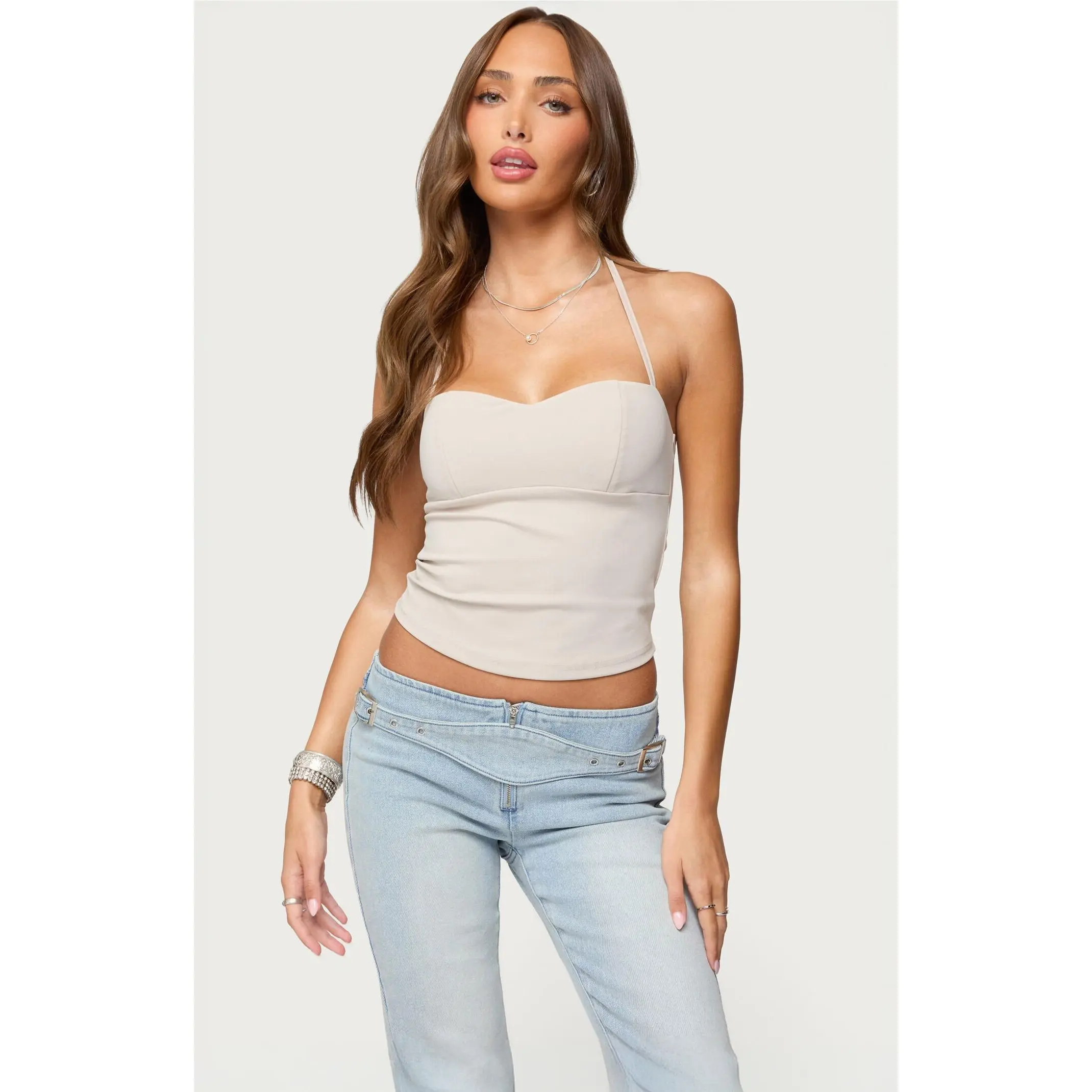 Edikted Women's Jesika Sweetheart Halter Top