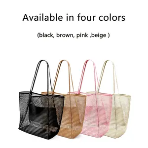 Women's See-Through Mesh Tote Bags - Instant Item Visibility, Time-Saving, Organized, Stylish - Valentine's Day Gift for Girlfriend