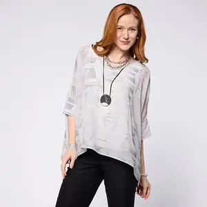 MarlaWynne WynneLayers Chiffon Poncho with Tank Top