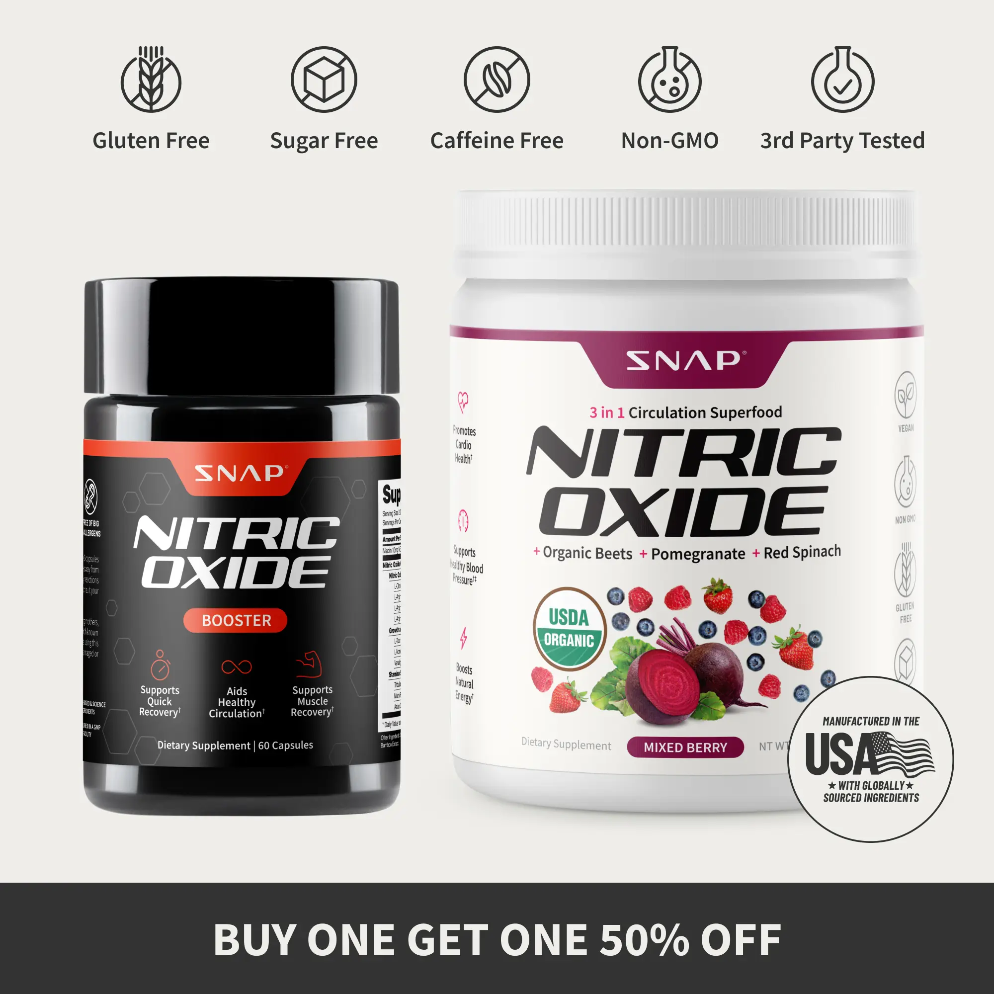 Nitric Oxide Beet Powder + Nitric Oxide Booster