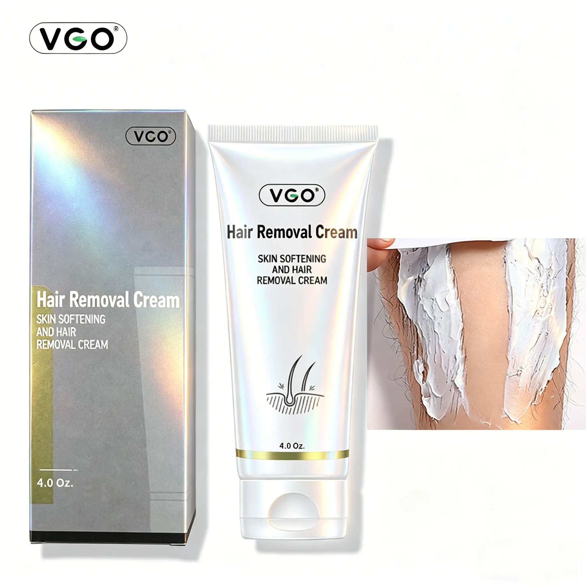 VGO Painless Hair Removal Cream Gentle One Step Clean Full Body Use Long Lasting Hair Inhibitor For All Skin Types