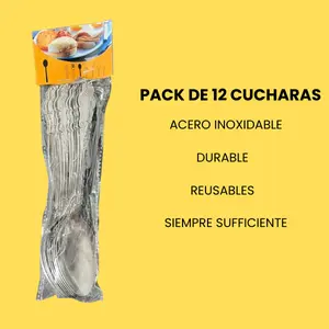 Pack of 12 Stainless Steel Spoons – Durable Kitchen Utensils