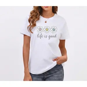 Life Is Good T-shirt, Daisy Shirt Women, Hippie Shirt, Wildflower Shirt For Women, Daisy Gifts, Daisy Gifts For Women, Gift For Mom