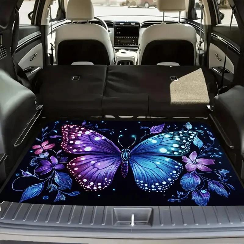 Universal Car Trunk Mat All Weather Protection Cargo Liner Durable Rear Liner Stylish Interior Accessories for Most Car Models Holiday Gifts