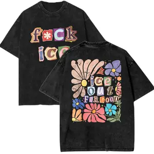 Abolish ICE T-Shirt, Ice Out For Good Graphic Tee, Human Rights Activist Top, Migrant Justice Casual T-Shirt, Social Equality Protest Wear