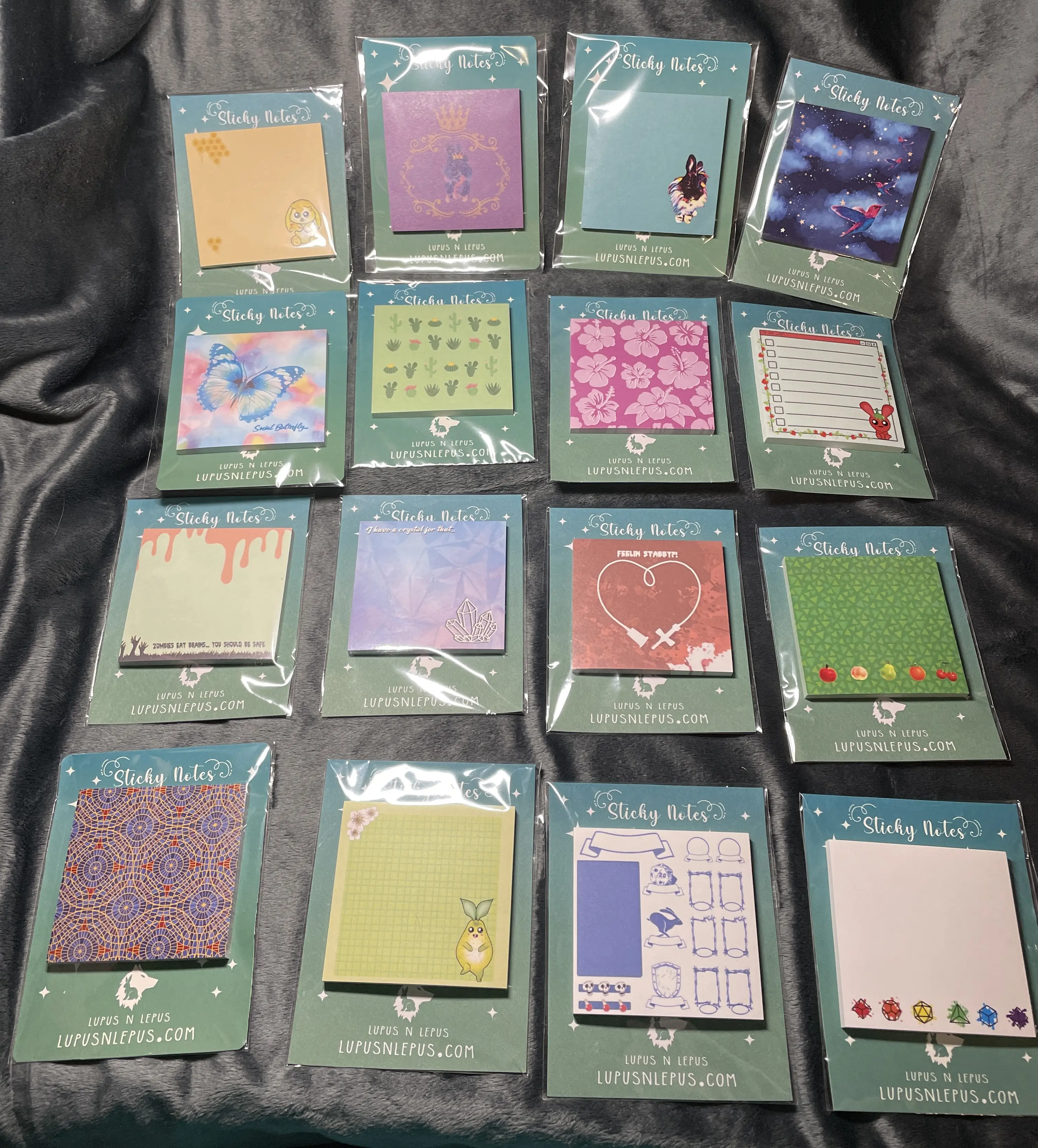 post it note - sticky note, stickynote, postit note, custom post it notes, post it brand, paper, adhesive, cute packaging, gamer, acnh, bunny, rabbit, butterfly, nurse, phlebotomist, zombie, cactus, humming bird, bird, hibiscus, summer, gift