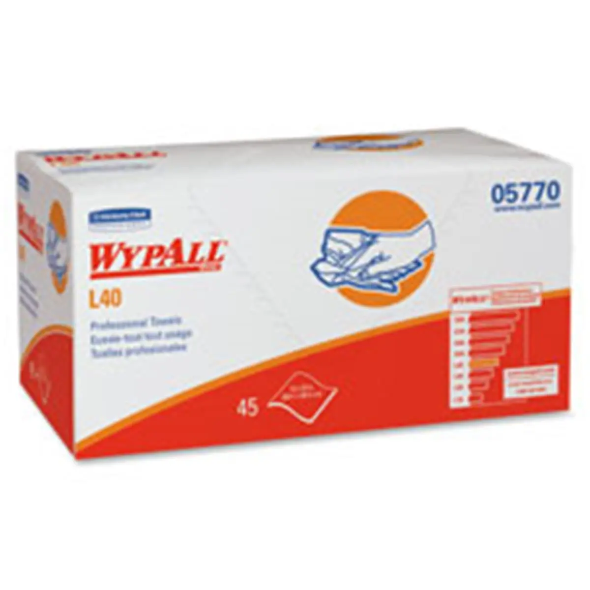212 MAIN Wypall L40 Absorbent Portable Towels - Industrial Use, 540 Sheets Per Box, Cleaning Towels Carton
