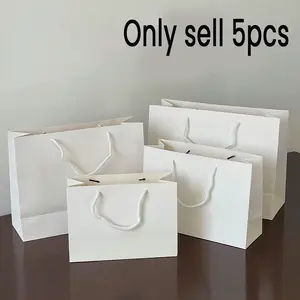 5-Pack Multi-Size Gift Bags, Holiday Gift Wrapping Bags, Clothing Packaging Bags, Shopping Bags, Handheld Tote Bags