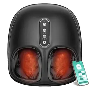 Nekteck Shiatsu Foot Massager with Heat, Foot Massager Machine for Plantar Fasciitis, Neuropathy Pain, Deep Kneading, Air Compression, Remote APP Control, Gifts for Her Him, Fits Up to 13"