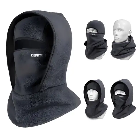 NEW Unisex Cotton-Fleece Full Face Ski Mask - Breathable Sports Hat, Windproof, Dustproof Warm Cap for Adults, Adapting to Any Outdoor Condition Skiing, Snowboarding