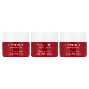 Care:Nel Lip Night Mask Set, Pomegranate, 3 Pieces, 5 g Each
