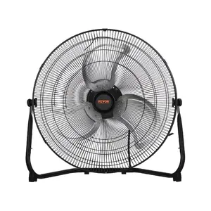 summervibes 18-Inch Heavy Duty Metal High Velocity Floor Fan - 3-Speed, 4000 CFM, 360-Degree Adjustable Tilt, 19.69 ft/sec High Airflow, Adjustable, Rotating Body for Garage, Commercial Shop, Adjustable Fans, Rotating Body Fan