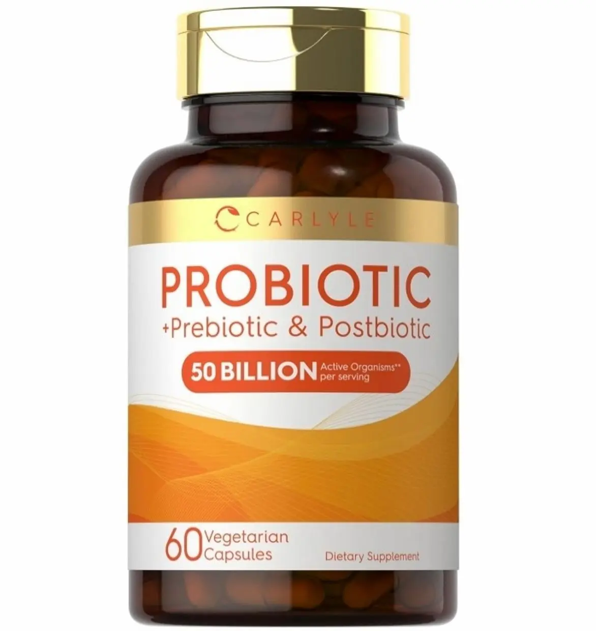 Probiotic for Women and Men | 50 Billion CFU | 60 Capsules | Plus Prebiotic and Postbiotic | Complex Supplement | Vegetarian, Non-GMO, and Gluten Free