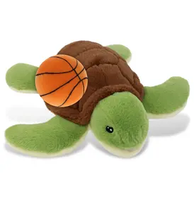 DOLLIBU 12" Ocean Life Polyester Stuffed Toy - Eco-Friendly, Super-Soft Sea Turtle Plush with Basketball Plush