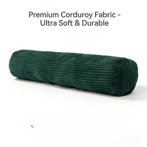 2026 New Olive Corduroy Round Pillow, Home Sofa Neck Waist Cushion, Soft Comfortable Breathable, Bedroom Living Room Decorative Pillows