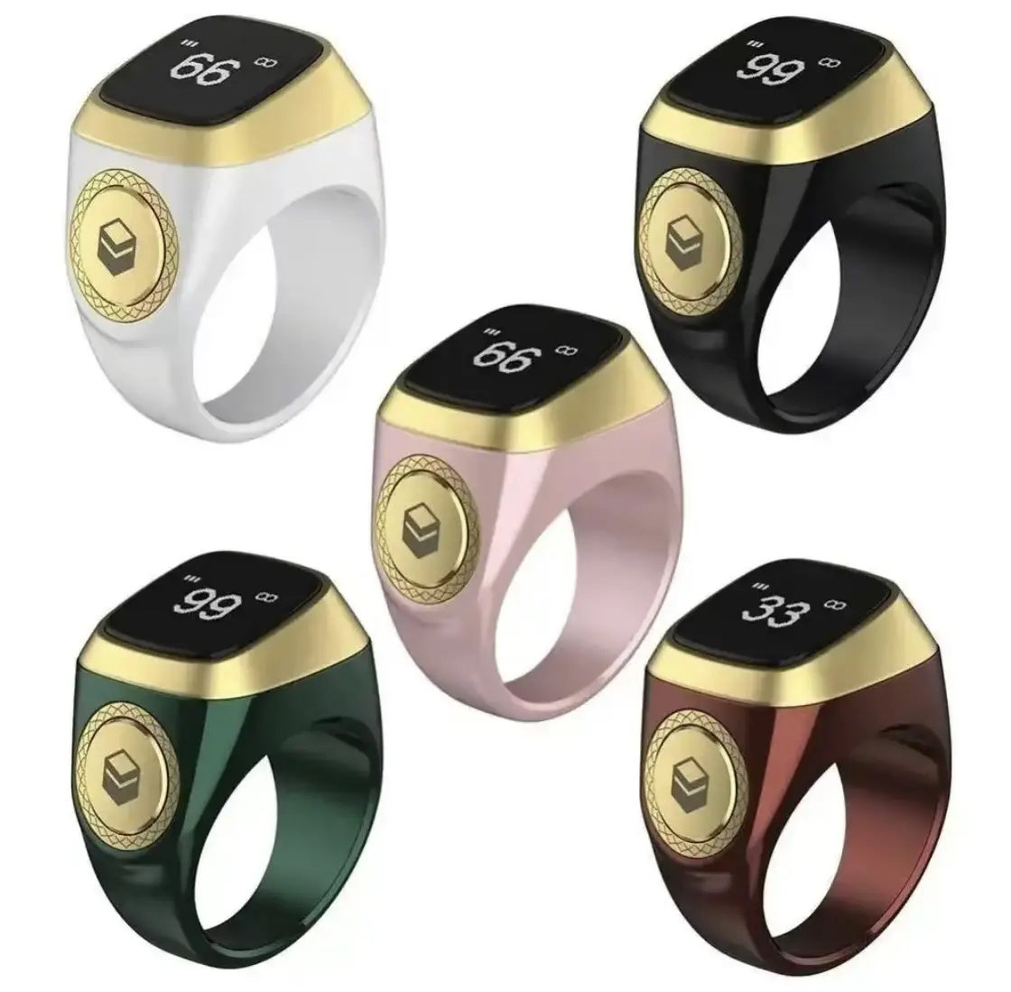 Religious Smart Wearable Ring - Muslim Religious Gift, Digital Dhikr Counter Ring, 5 Prayer Time Vibration Reminder, Waterproof Smart Electronic Device, Religious Gifts Stay On Schedule