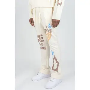 Rebel Minds 'Can't Be' Stacked Fleece Sweatpants (Cream) 152-417