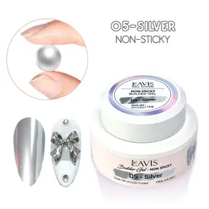 LAVIS Builder Gel Jar Non Sticky - 05 Silver 15g