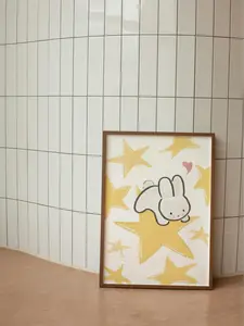 MIFFY Jumping Star Poster - Canvas: Bunny Coquette Y2K Love Cute Cuddly Bedroom Wall Art