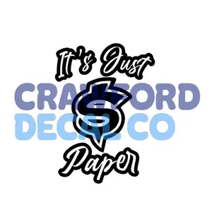 It’s Just Paper Inspired Decal for Trucks, Cars, and More - Easy Application, Convenient Customization, No Residue or Damage