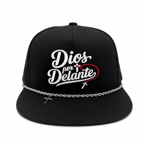 Dios Por Delante SnapBack Hat - with Chain Detailing