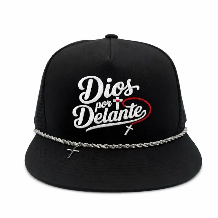 Dios Por Delante SnapBack Hat - with Chain Detailing