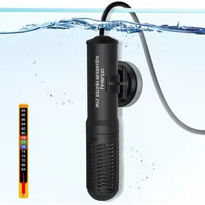 25W Small Submersible Aquarium Heater, Constant Temperature Betta Fish Tank Heater of 78 ℉ for 1-6 Gallons Freshwater & Saltwater Tanks