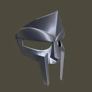 MF DOOM "Metal Face" Mask - Iconic Silver Supervillain 3D Cosplay Prop
