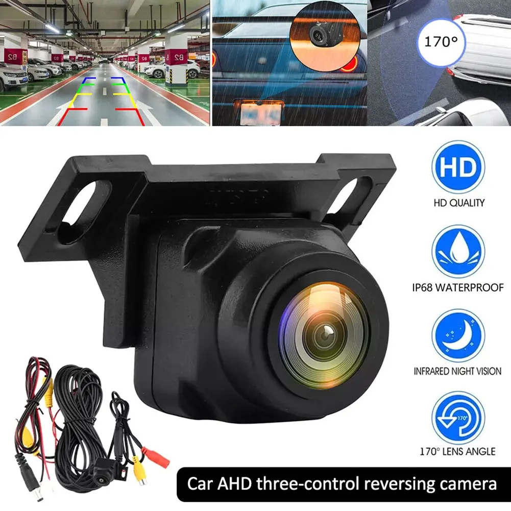 1PC Car Rear View Camera CVBS Night Vision Vehicle Backup Reversing Camera 170° Wide Angle Adjustable Auto Parking Camera