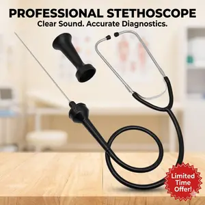 Mechanics Stethoscope – 3 Piece Automotive Stethoscope Kit Car Stethoscope Automotive Engine Diagnostic Tool with extended handle.