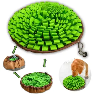 Pet Snuffle Mat for Dogs Interactive Feed Puzzle for Boredom Encourages Natural Foraging Skills for Cats Rabbits Dogs Bowl Dog Treat Dispenser Indoor Outdoor Stress Relief Travel Portable and Compact