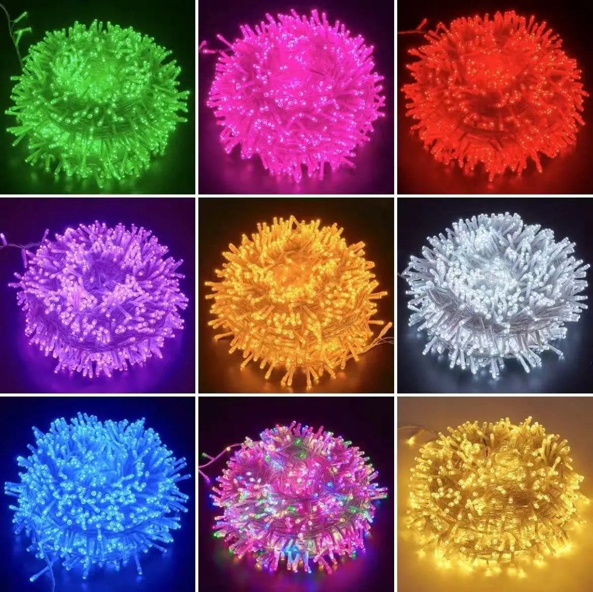 100 LED Christmas Lights Outdoor And Indoor, Green Line, 8 Modes, IP44 Super Bright Lights, Suitable for Christmas Tree Holiday Party Garden,halloween/christmas decor