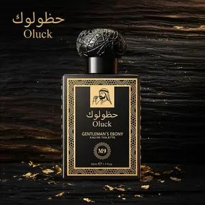 Oluck Perfume M9 (Gentleman's Ebony)Cologne for Men, Oud Wood Cardamom Cinnamon Rose Amber Musk Notes, Timeless Oriental Woody Fragrance