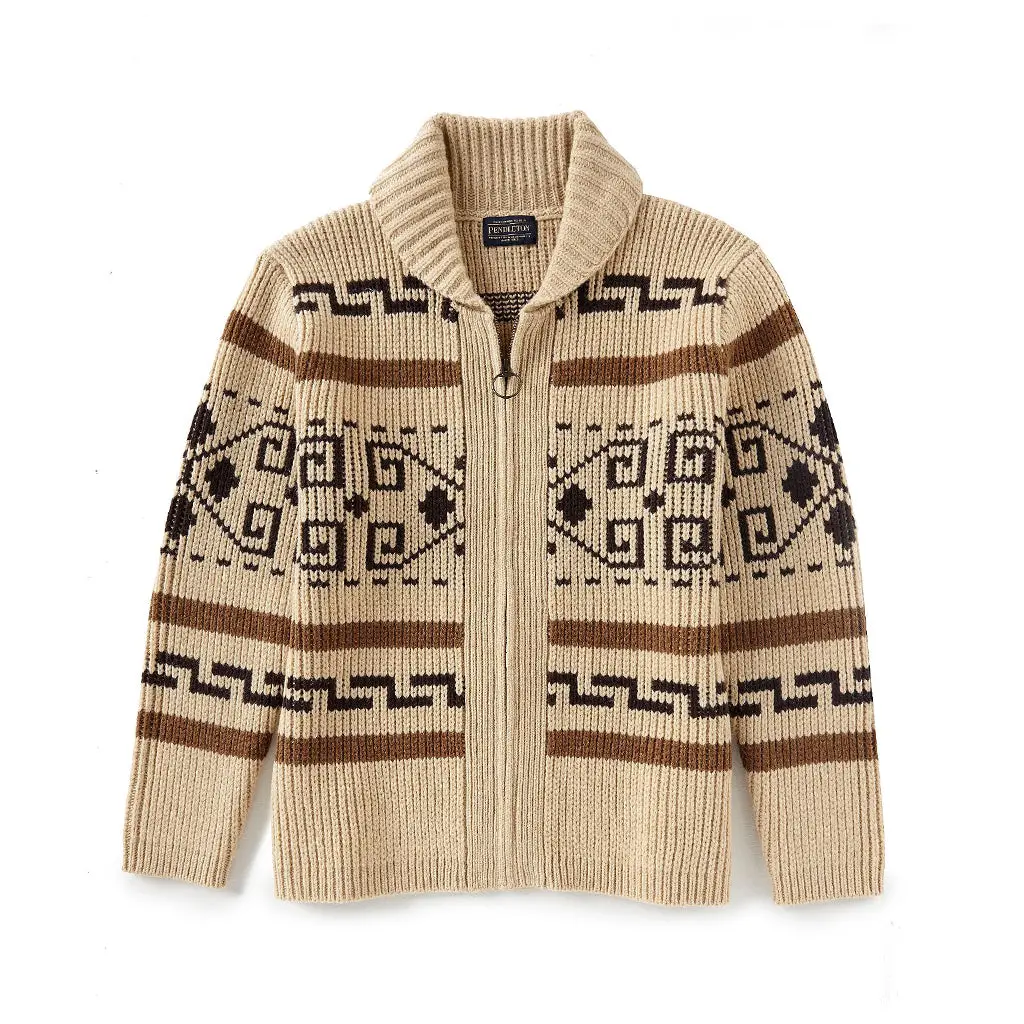 Pendleton Westerly Men's Classic Imported Knitted Retro Vintage Long-Sleeve Lambswool Casual Pullover Sweater, Menswear Tops