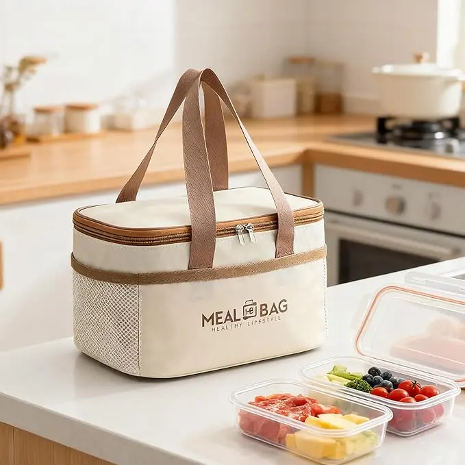 Insulated Lunch Box Lunch Bag for Women Men, Reusable Lunch Pail bag,Insulated Lunch Box Tote with Large Capacity, Lunch Container for Work/Travel/Office