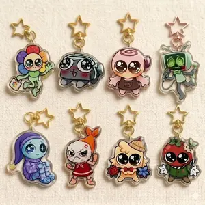 Dandy's World Acrylic Keychain, Dandys World Double Side, Brightney, Gigi, Glisten, Flutter, Poppy, Shrimpo, Connie, Trending keychian.